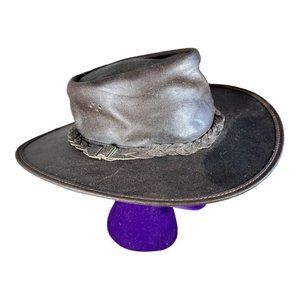 Leather Outlander Australian Hat‎